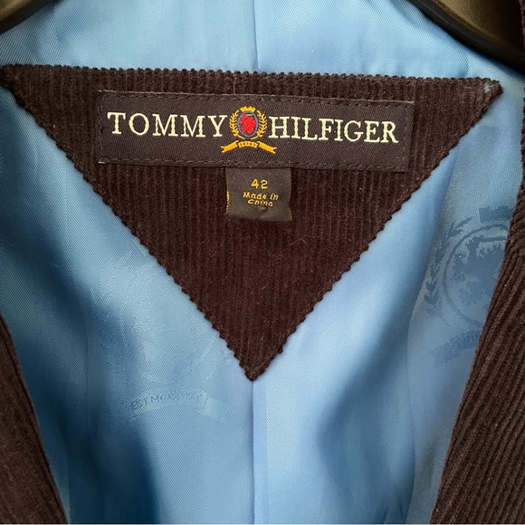 Tommy Hilfiger Men's Corduroy Sport Coat Blazer Navy Size 42 - Picture 3 of 11